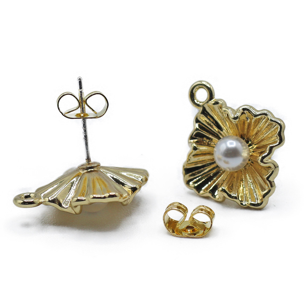 Ganchos Flor Plata 2 piezas