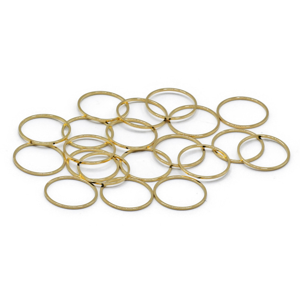 Closed Rings gold 20 mm Nickel Free 20 pcs