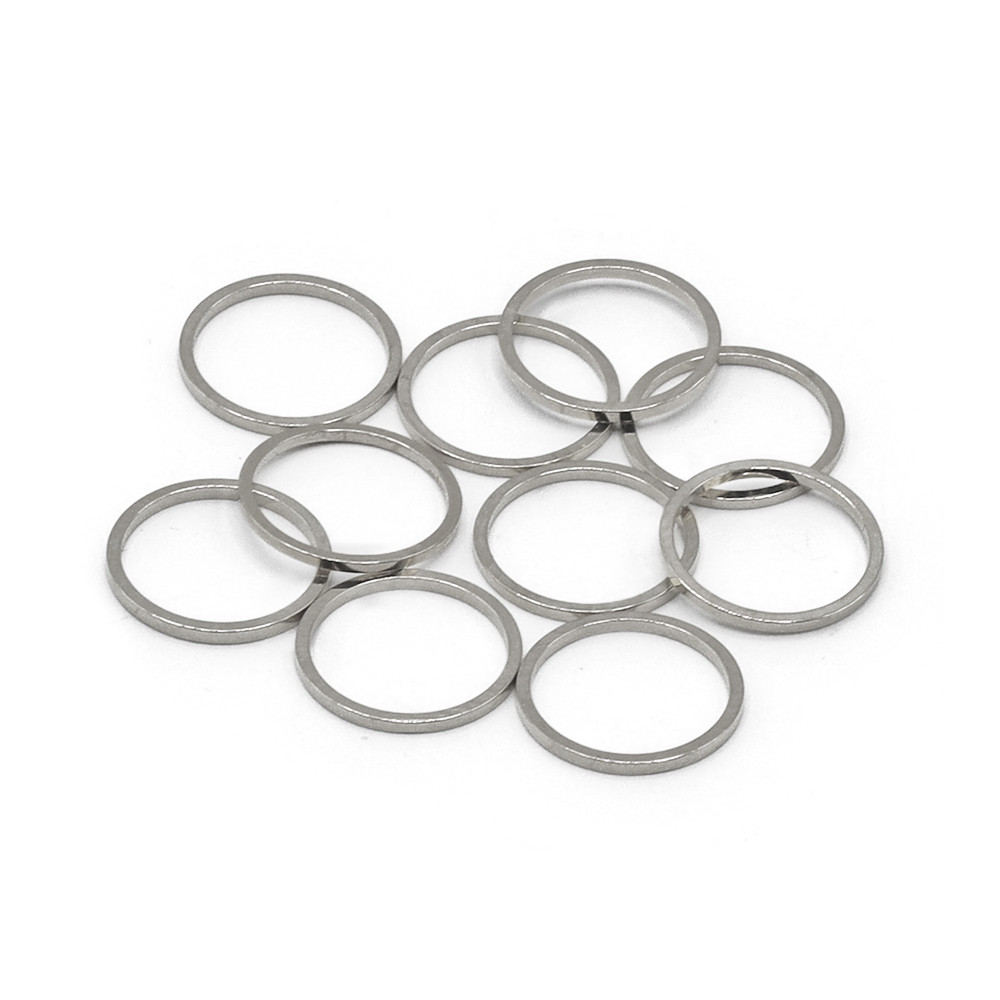 Anellini chiusi argento 13,5 mm nickel free 10 pz
