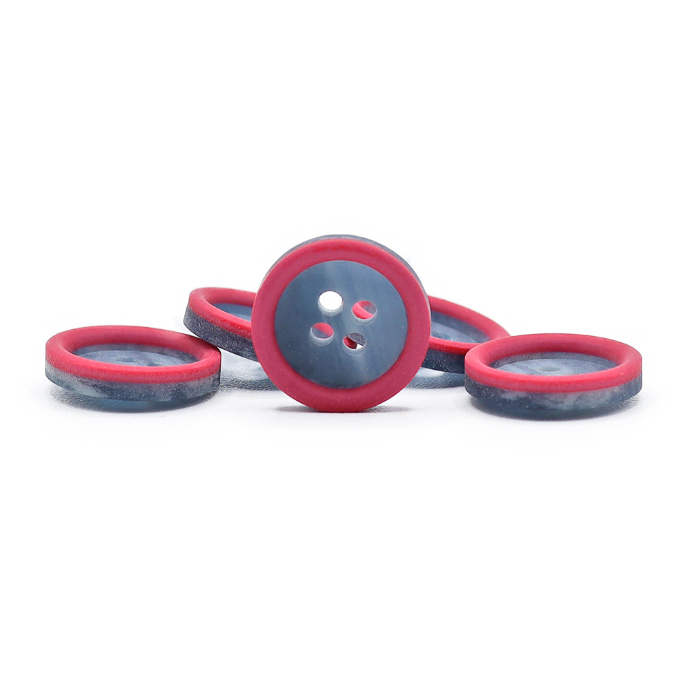 Button Marble Crimson 5pc