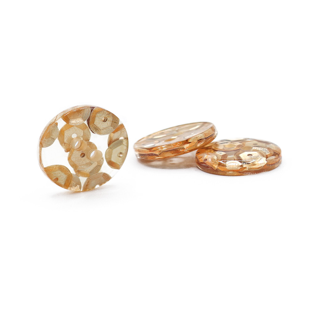 Button Lucea 17 Amber 3pcs