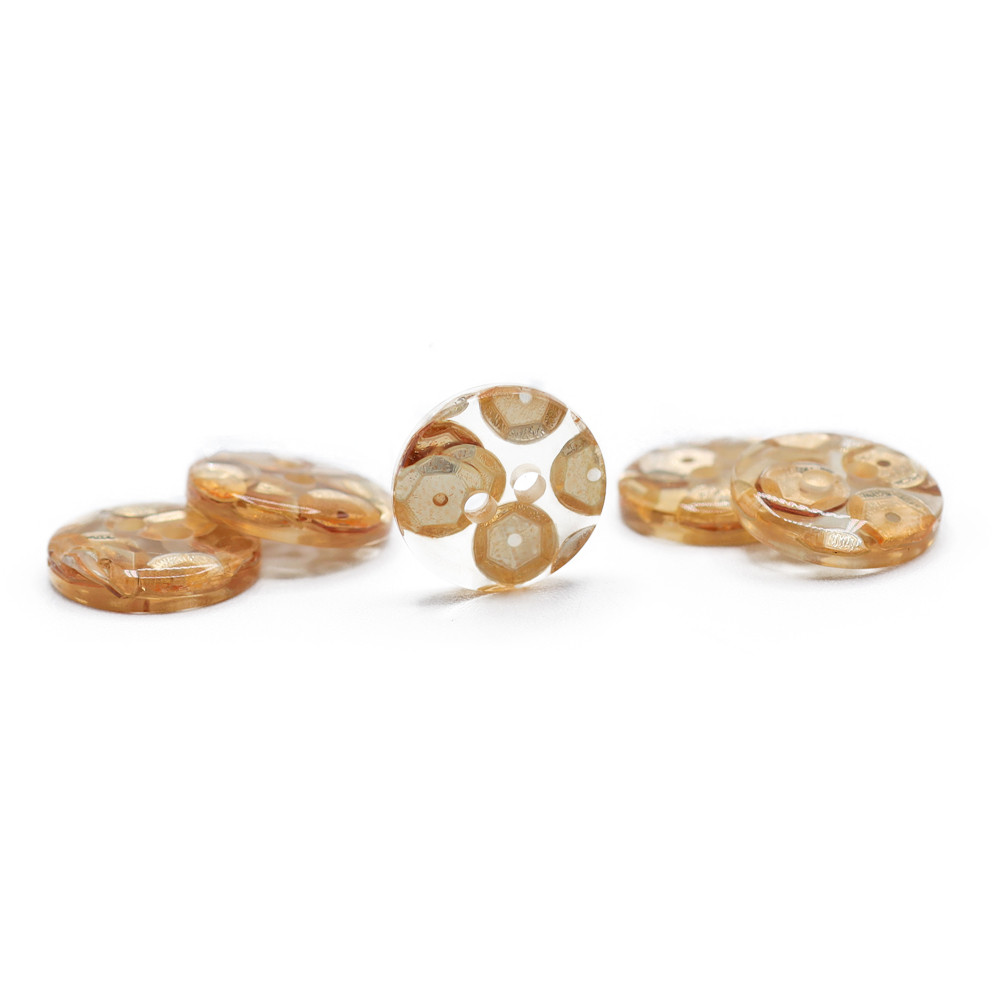 Button Lucea 15 Amber 5pcs