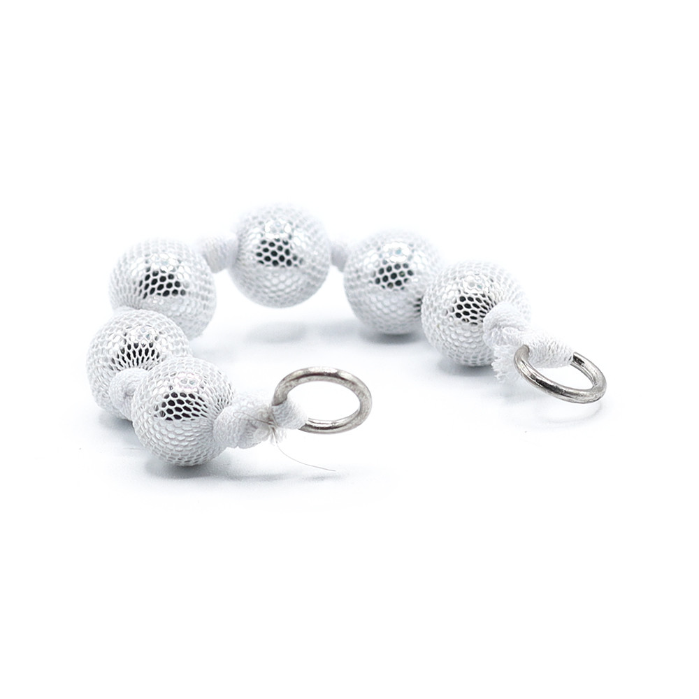 Decorazione Trama Bianco Argento