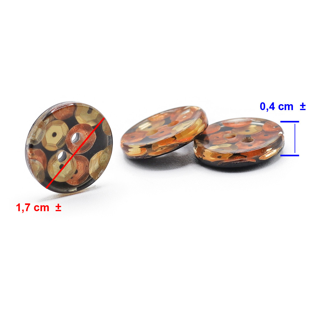 Button Lucea 17 Siena 3pcs