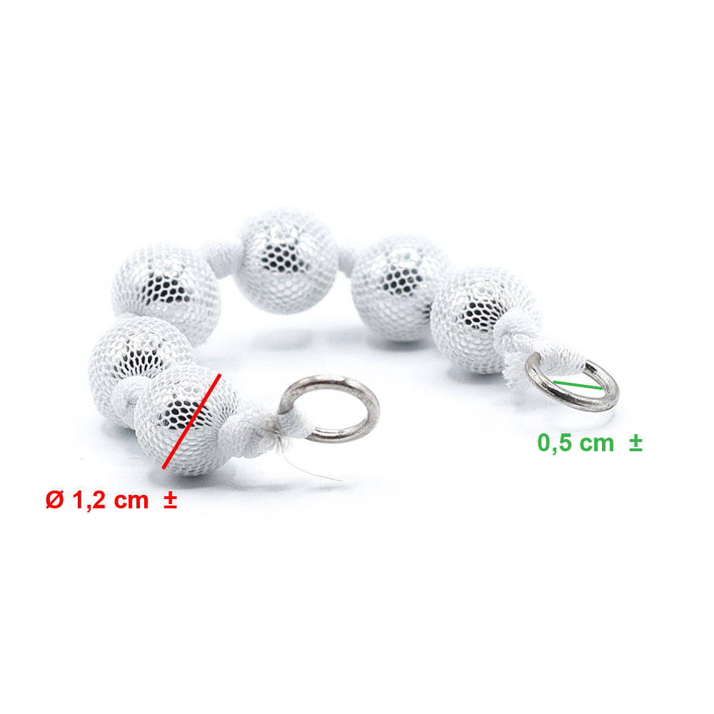 Decorazione Trama Bianco Argento