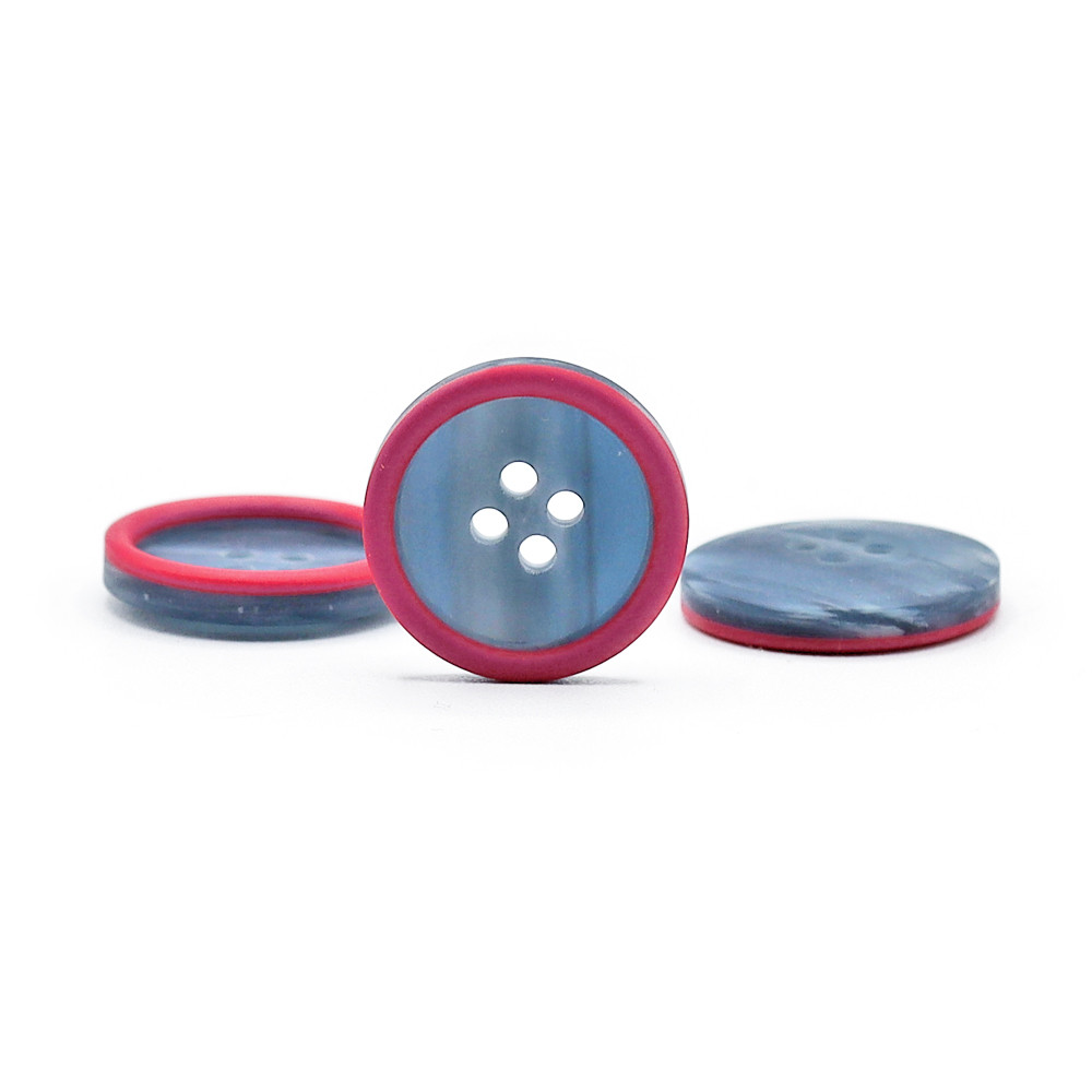 Button Marble Crimson 20 3pc