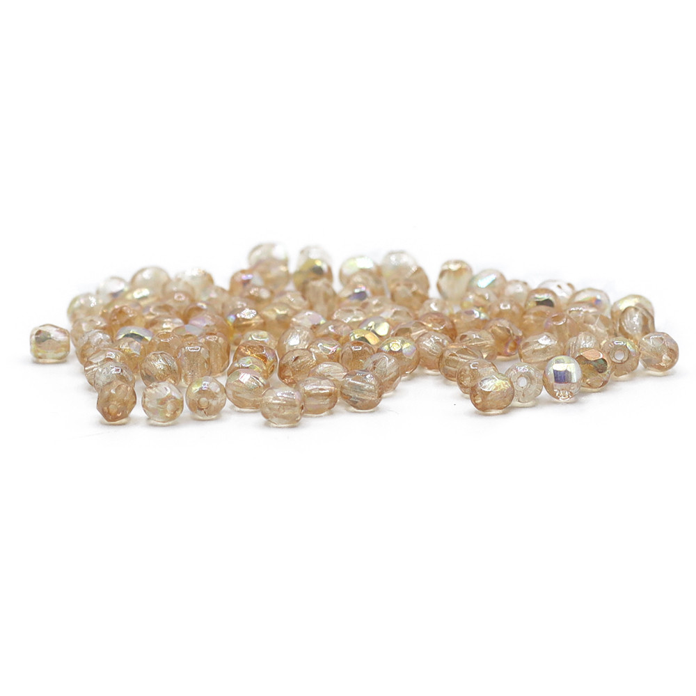 Crystal Bohemia 4mm Shimmering Cream