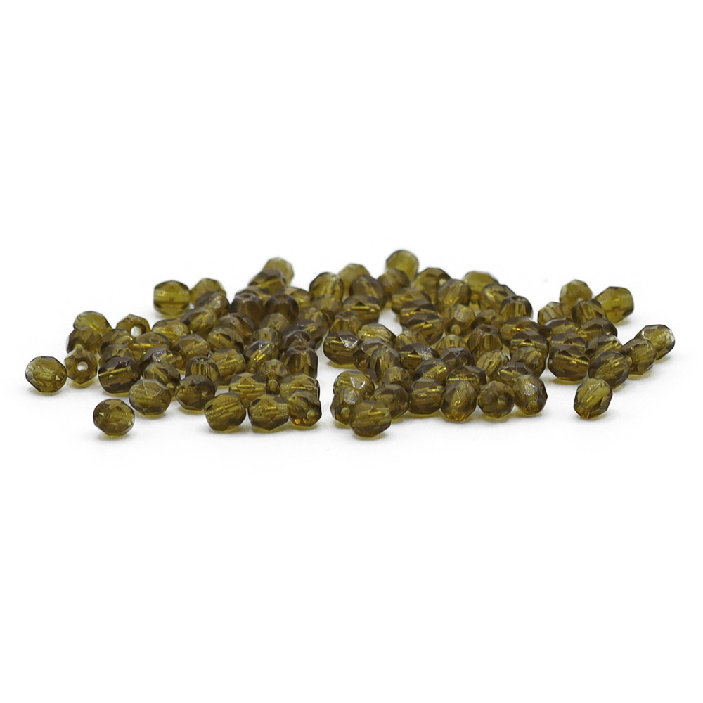 Cristal Bohemia 4mm Verde Musgo Oscuro