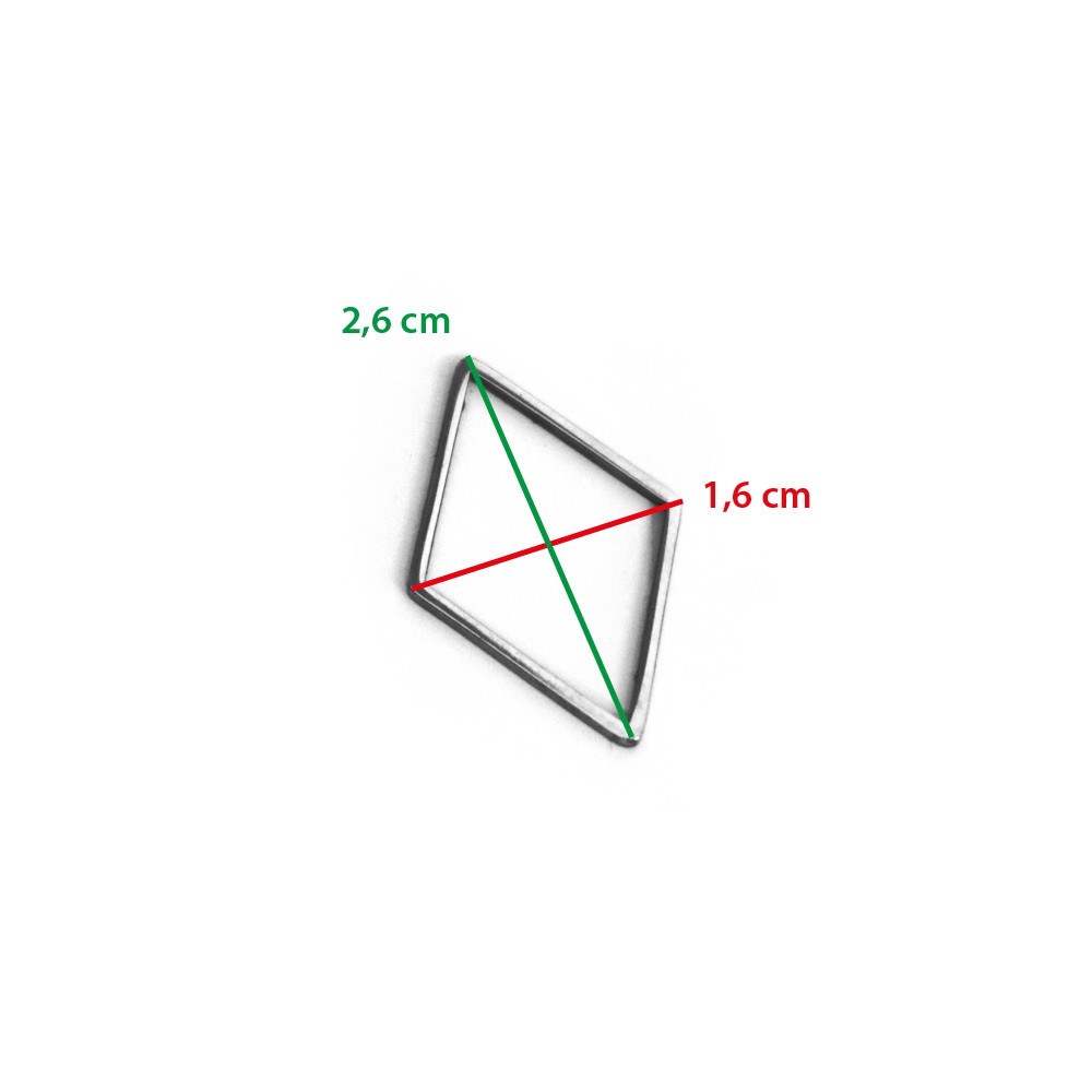 Metal Shape Rhombus big 5pc