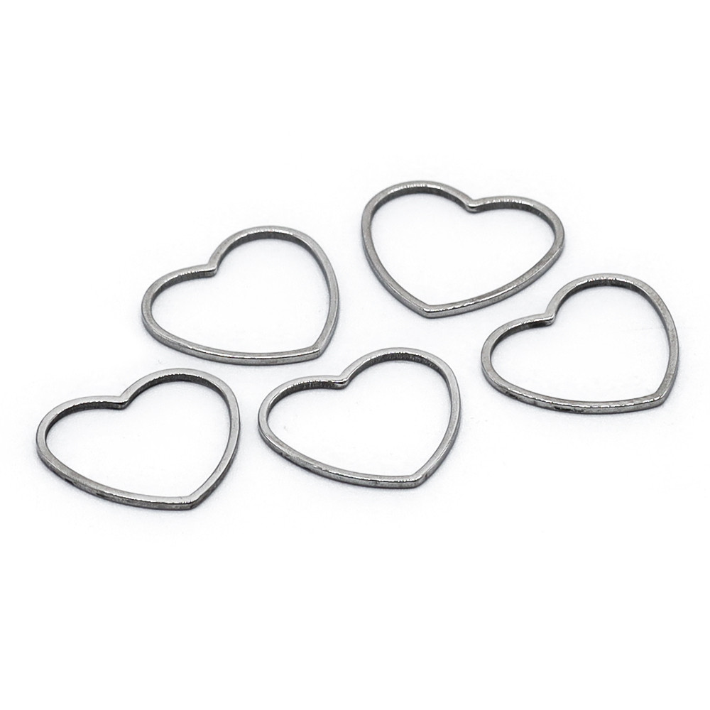 Metal Shape Heart big 5pc