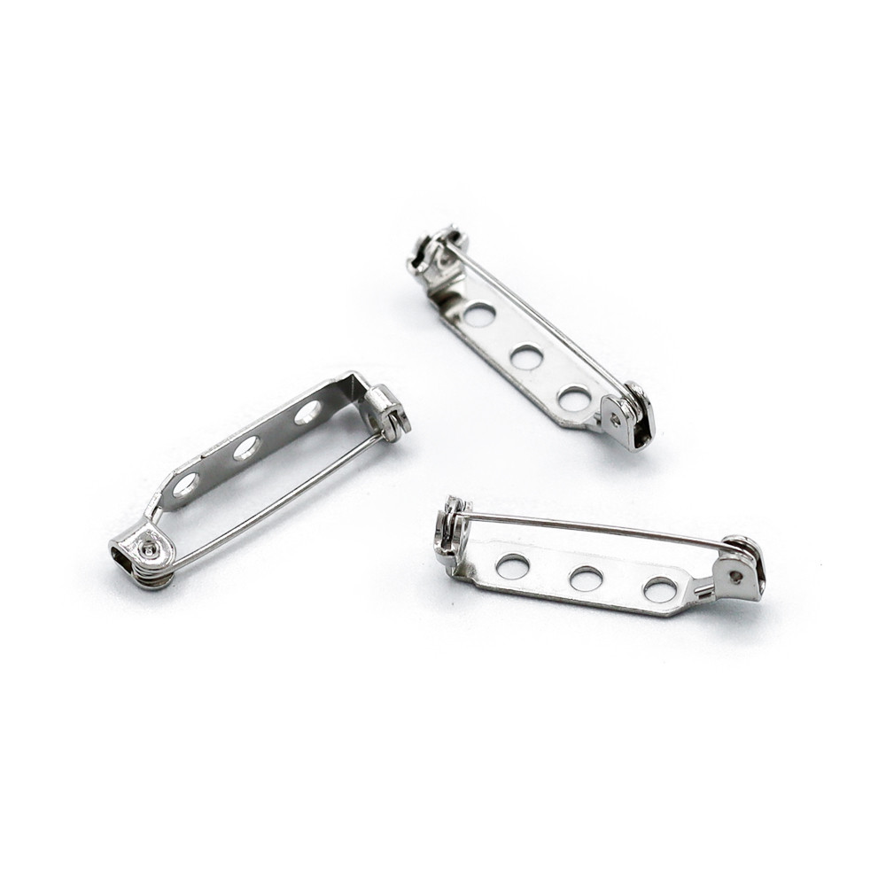 Spille con base mm25 argento 3pz