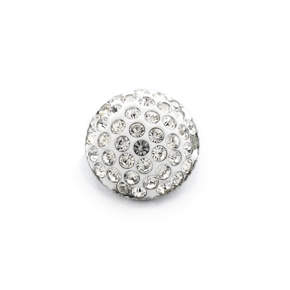 Bottone gioiello Noor Total White