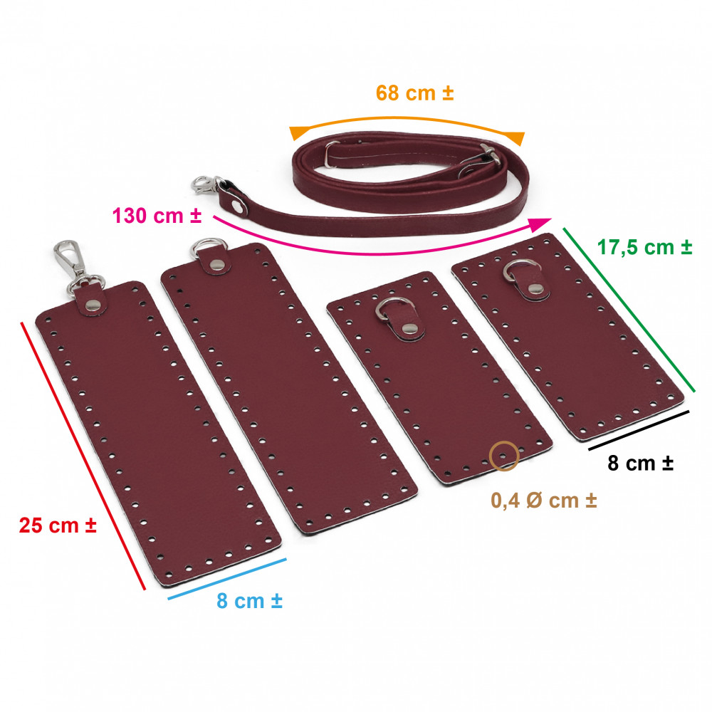 Set de Bolso Armonia Borgoña