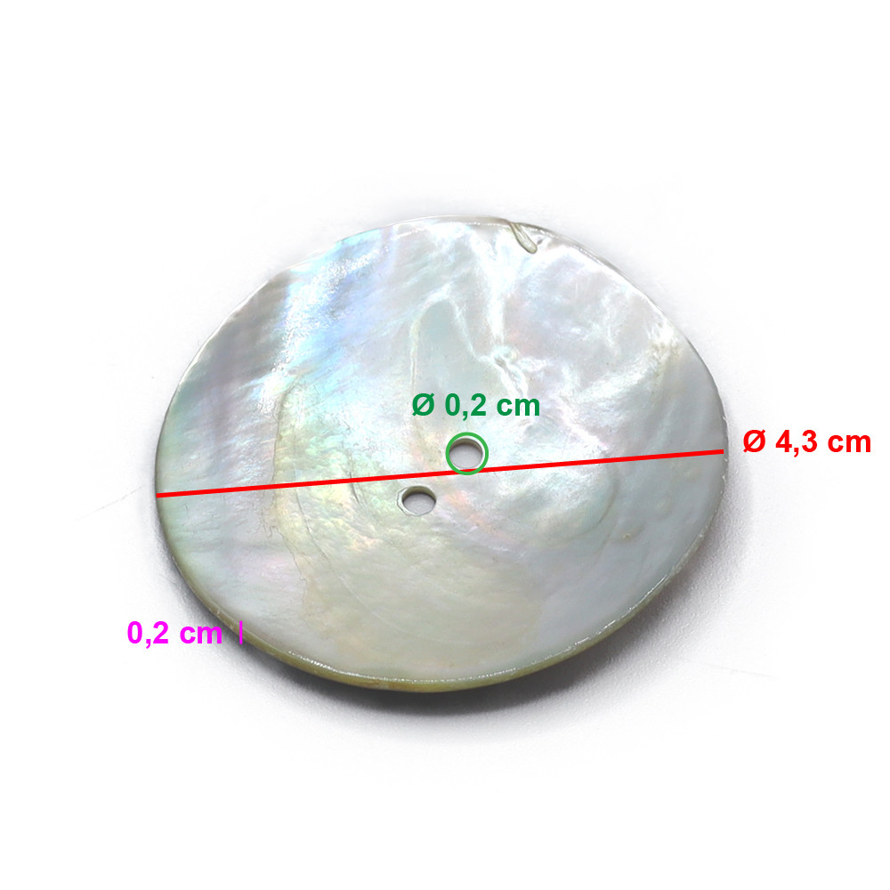 Button Akoya Natural 43mm 1pc