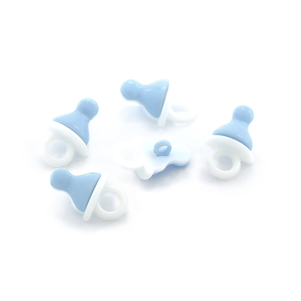 Dummy Buttons White Blue Sky 5pcs