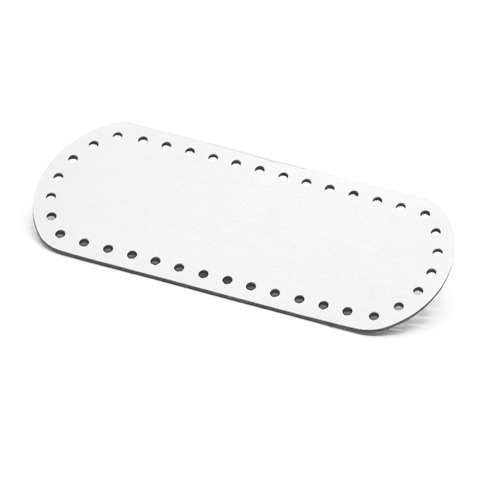 Fond de Sac 21x8 éco cuir Blanc