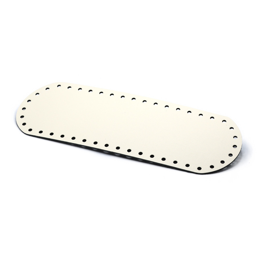 Fond de Sac 30x10 éco cuir Crème