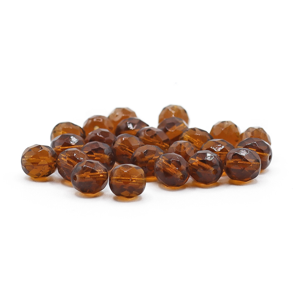 Crystal Bohemia 8mm Dark Amber