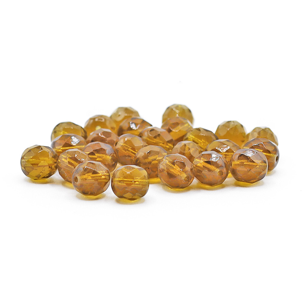 Cristalli Boemia 8mm Ambra