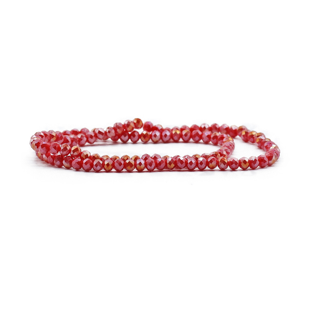 Cristales 4 mm A149 Rojo Intenso Tornasolado