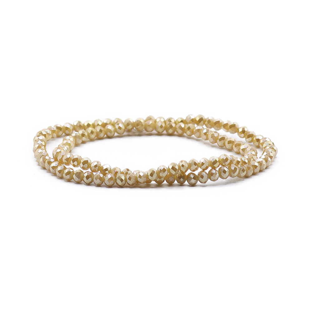 Cristaux 4 mm A165 Sable Intense Irisé