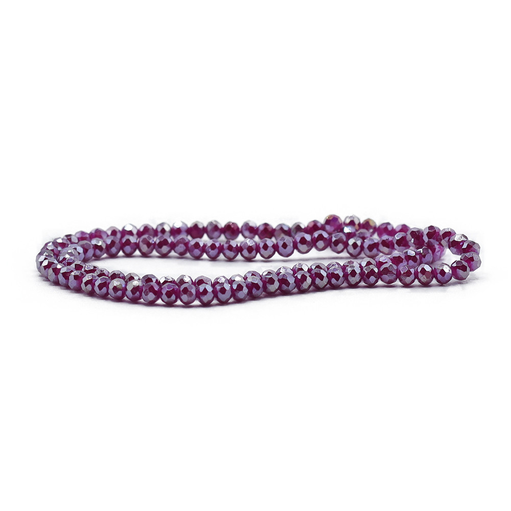 Cristaux 4 mm B198 Mûre Intense Irisée