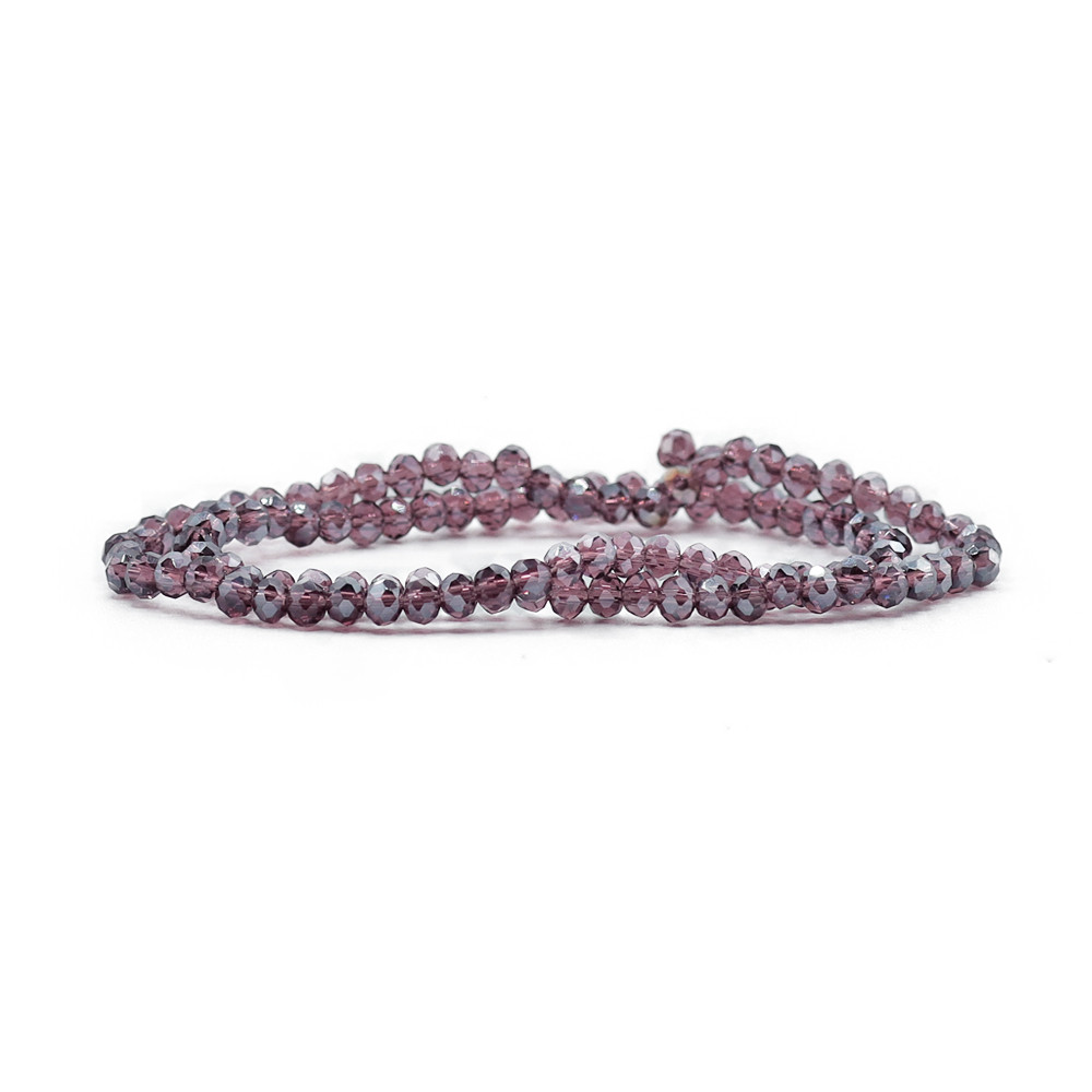 Cristaux 4 mm B37 Aubergine Transparente Irisée