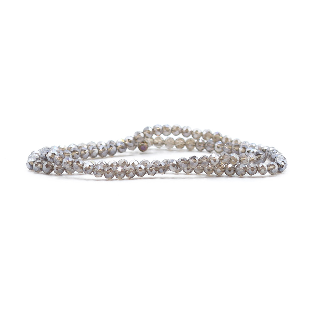 Cristaux 4 mm B40 Gris Transparent Irisé