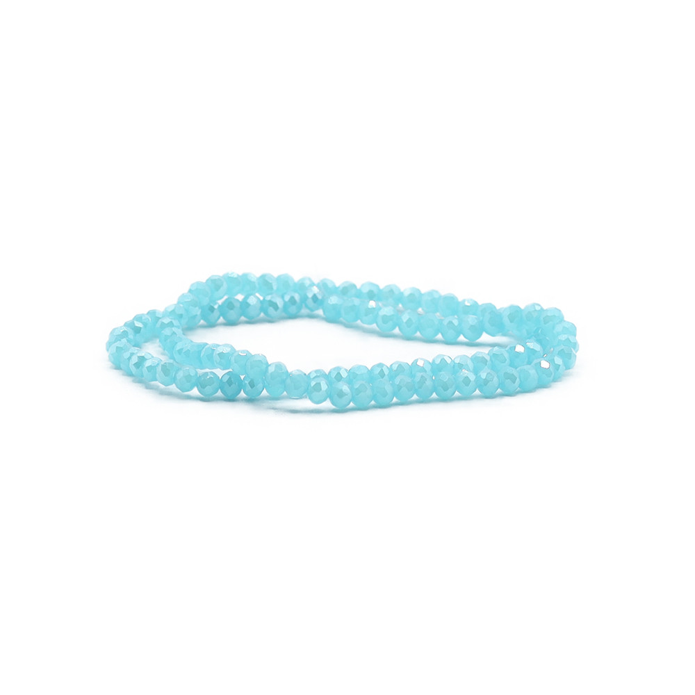 Cristaux 4 mm X98 Bleu Clair Intense Irisé