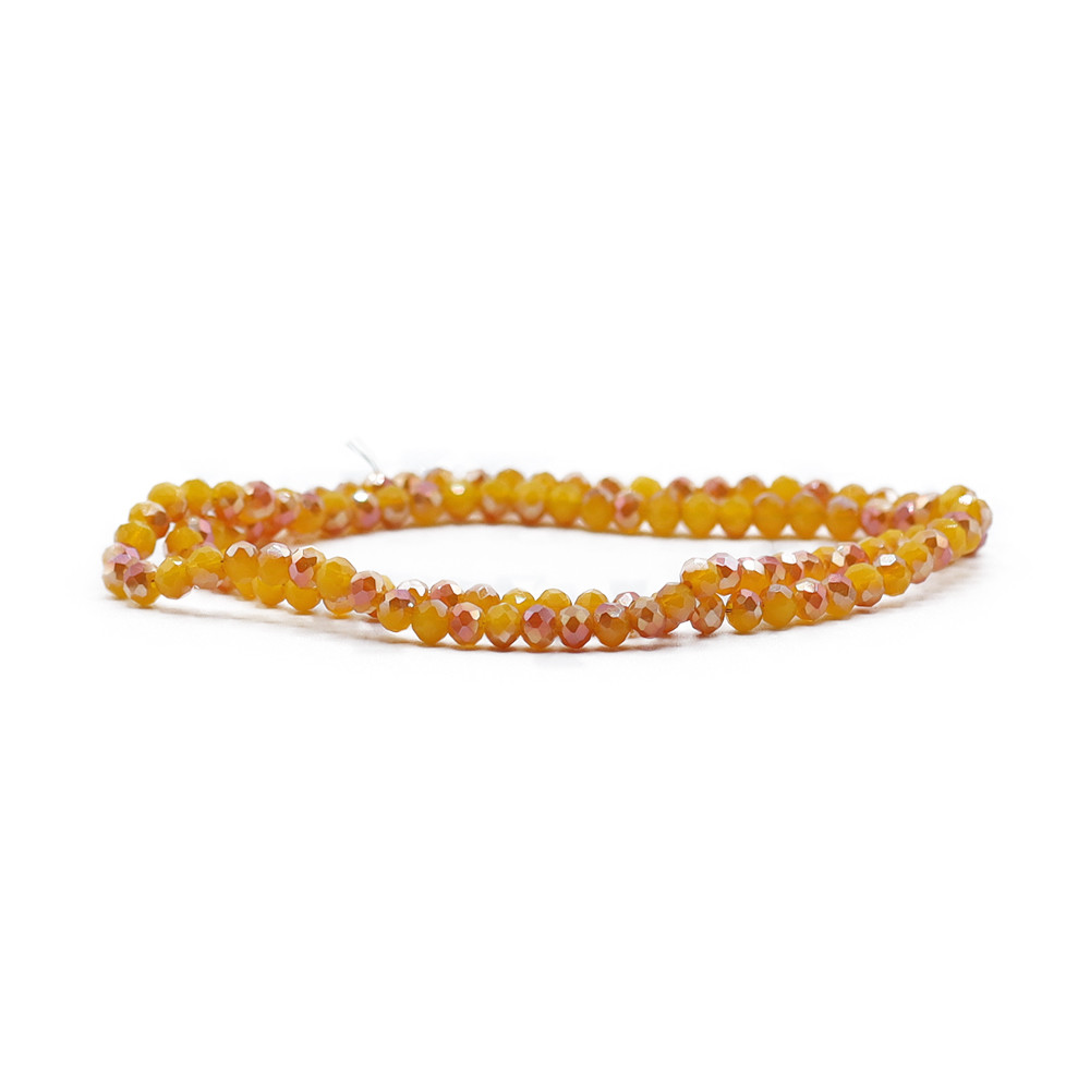 Cristaux 4 mm Y98 Mélange Moutarde Intense Irisé