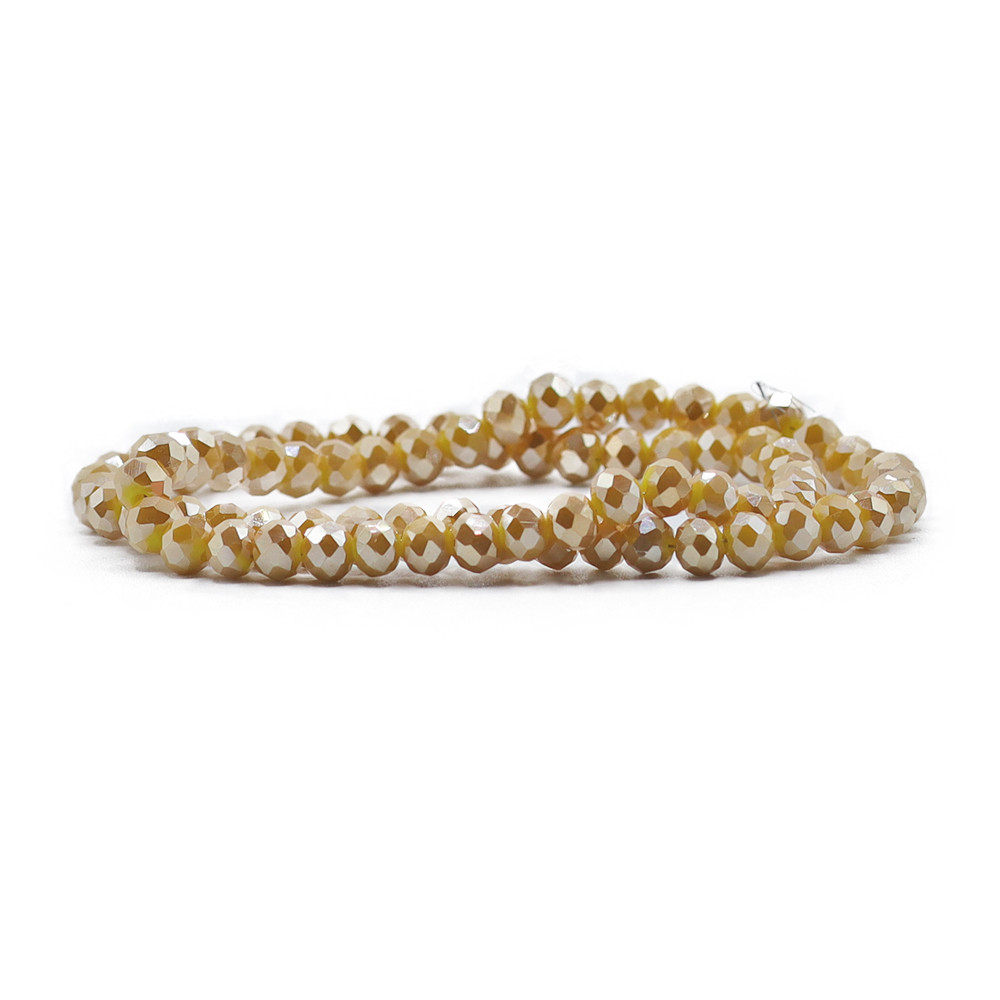 Cristaux 6 mm Y101 Ocre Intense Irisé