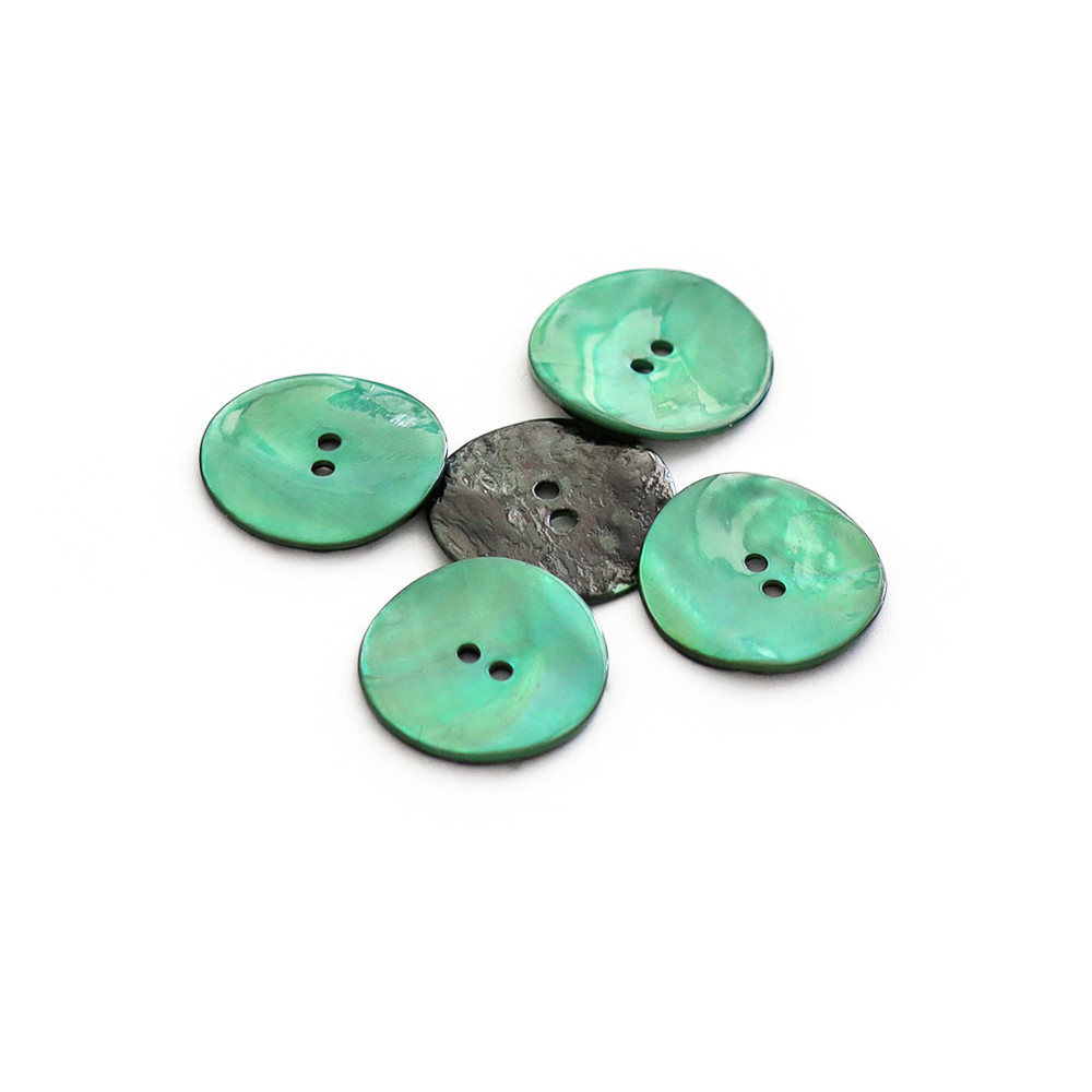 Bouton Akoya Émeraude 15mm 5pz
