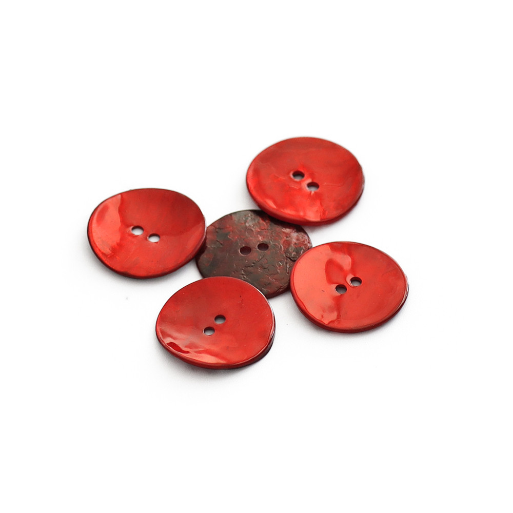Botón Akoya Rojo 15mm 5pz