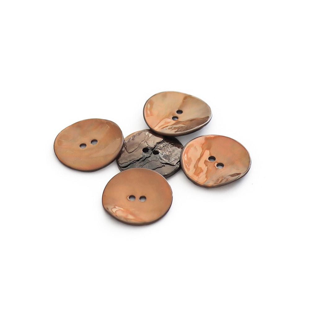 Button Akoya Dark Brown 15mm 5pc