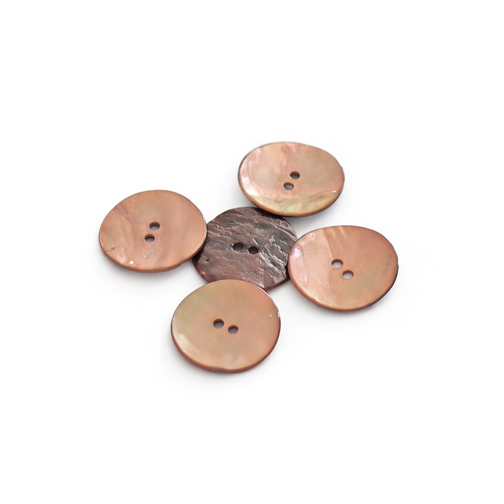Button Akoya Brown 15mm 5pc