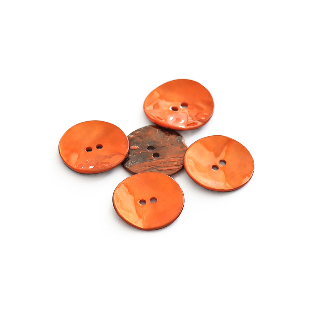 Button Akoya Orange 15mm 5pc