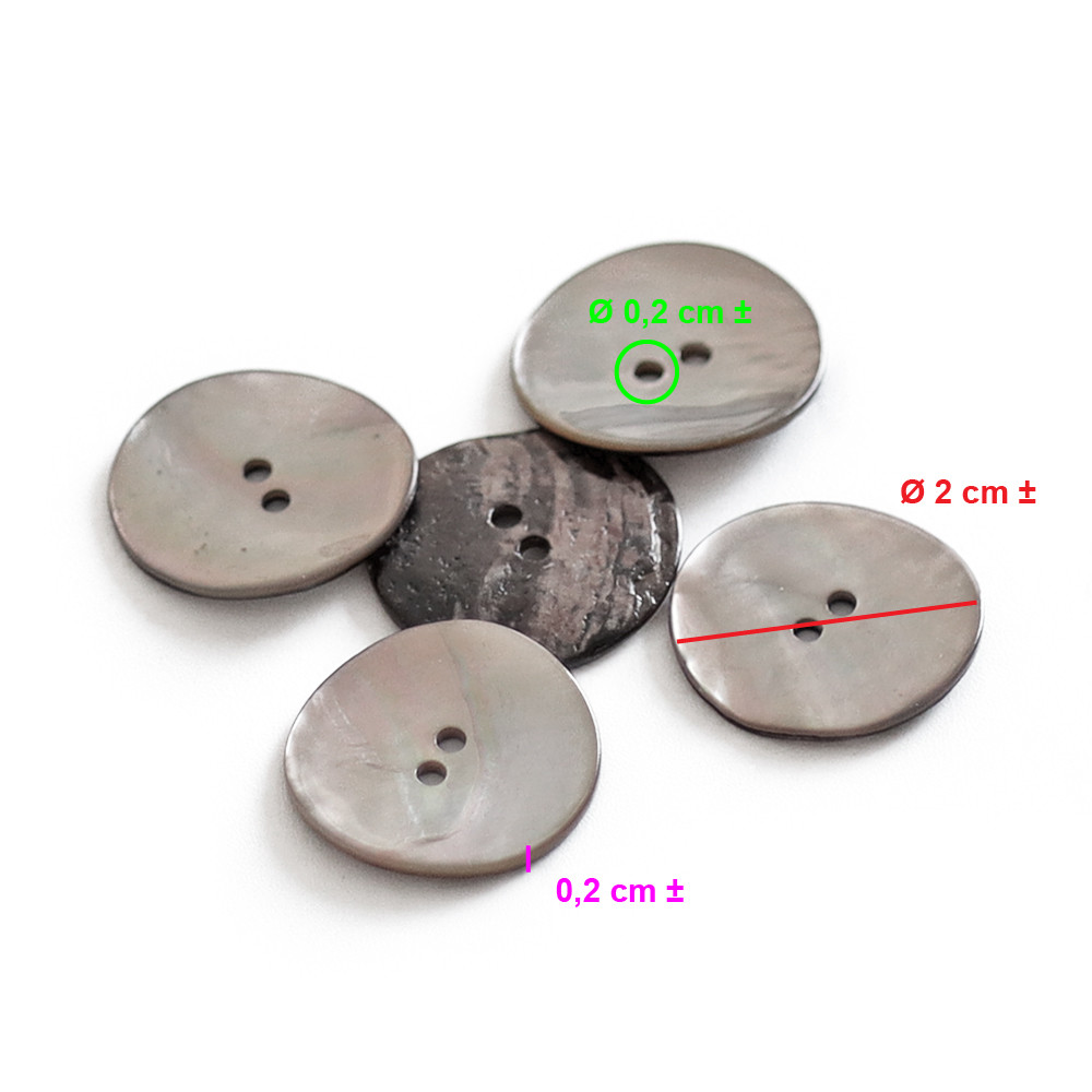 Bouton Akoya Beige 20mm 5pz