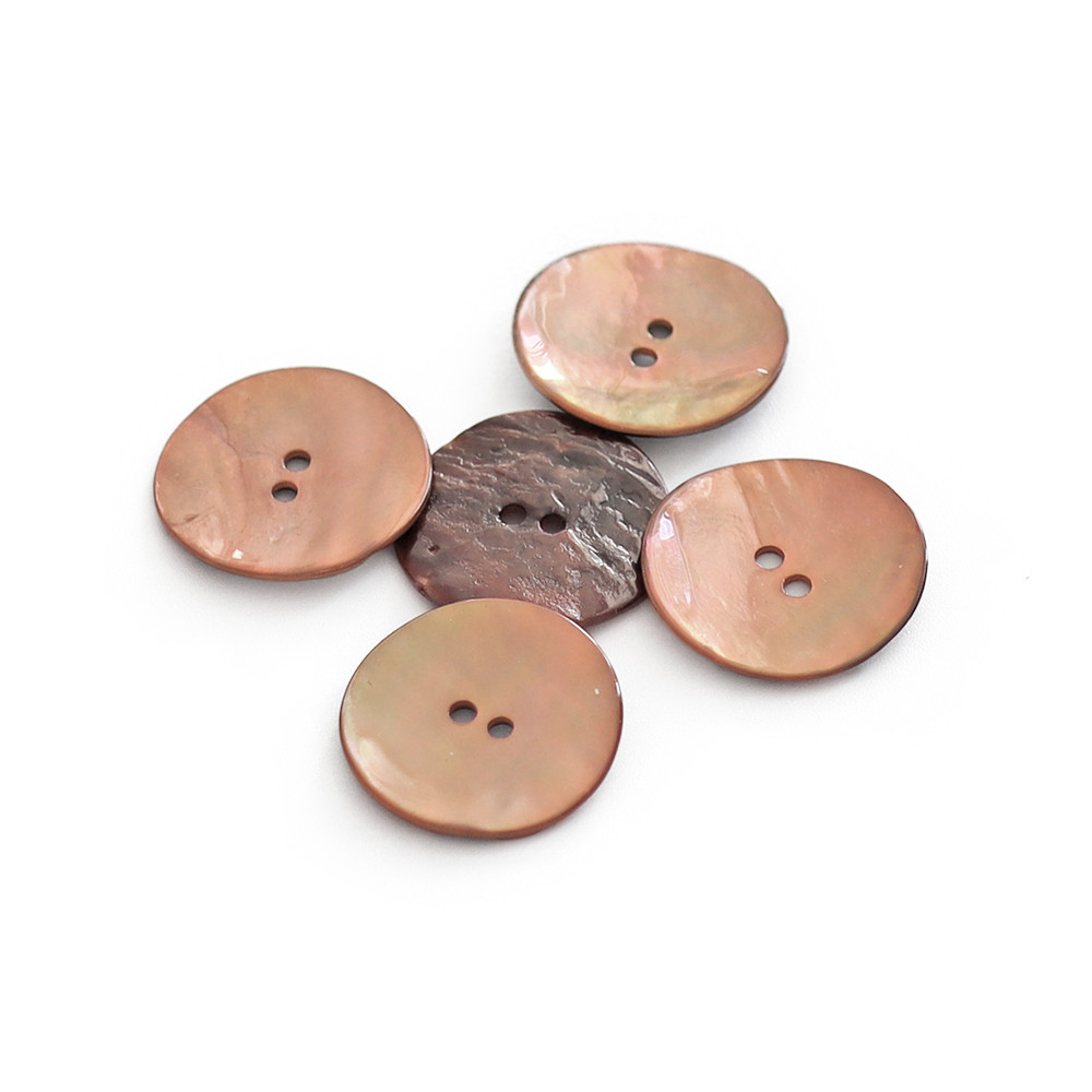 Bouton Akoya Marron 20mm 5pz