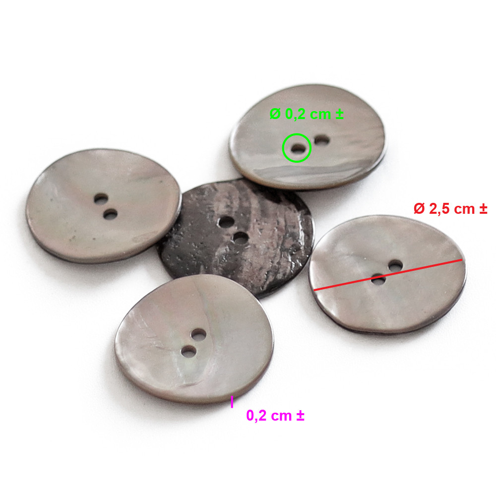 Bouton Akoya Beige 25mm 5pz