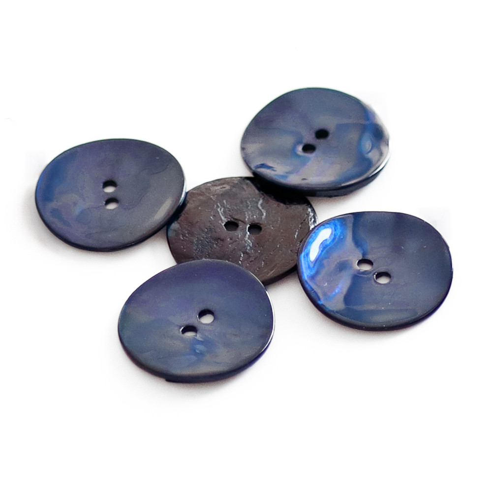 Botón Akoya Azul 25mm 5pz