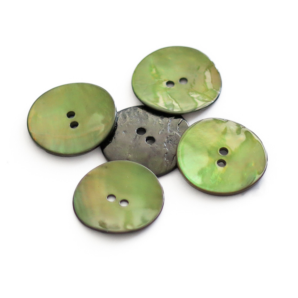 Button Akoya Dark Green 25mm 5pc