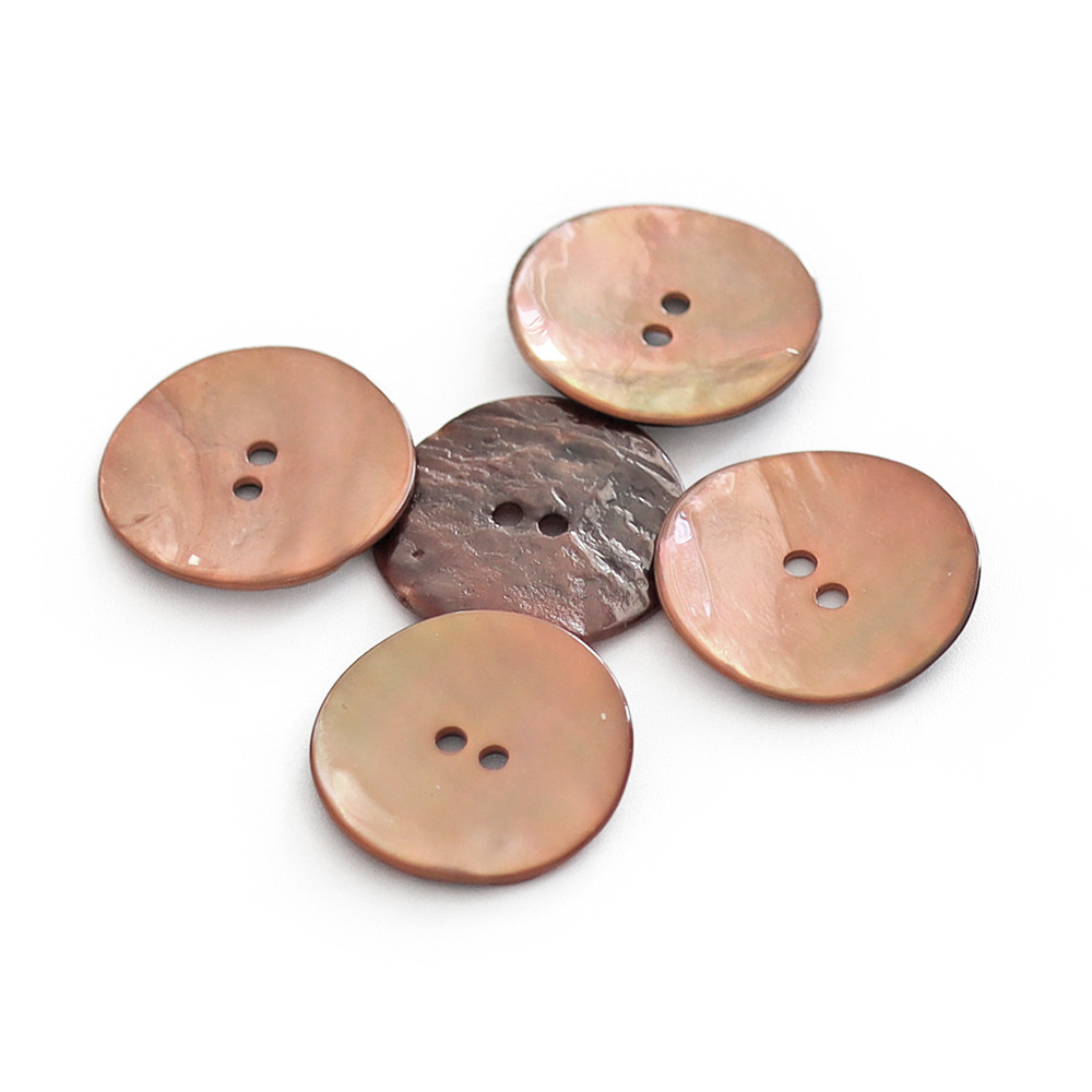Bouton Akoya Brun 25mm 5pz