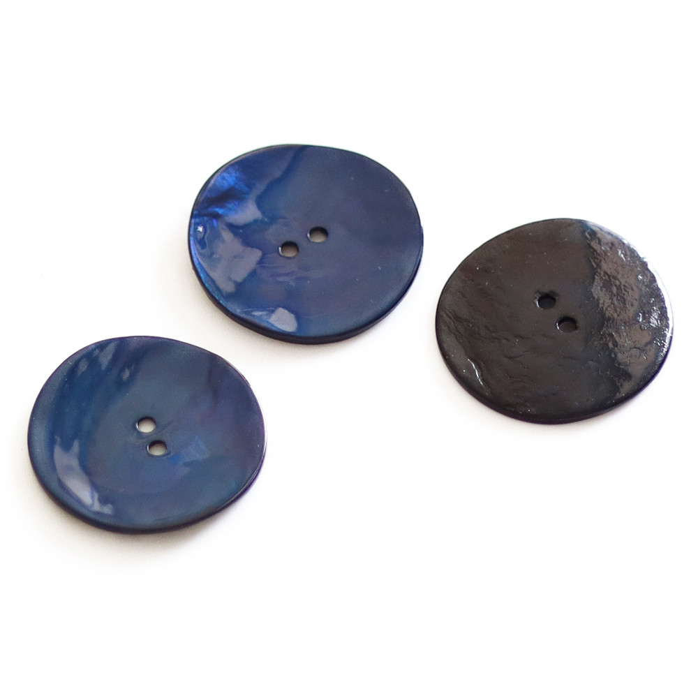 Bouton Akoya Bleu 30mm 3pz