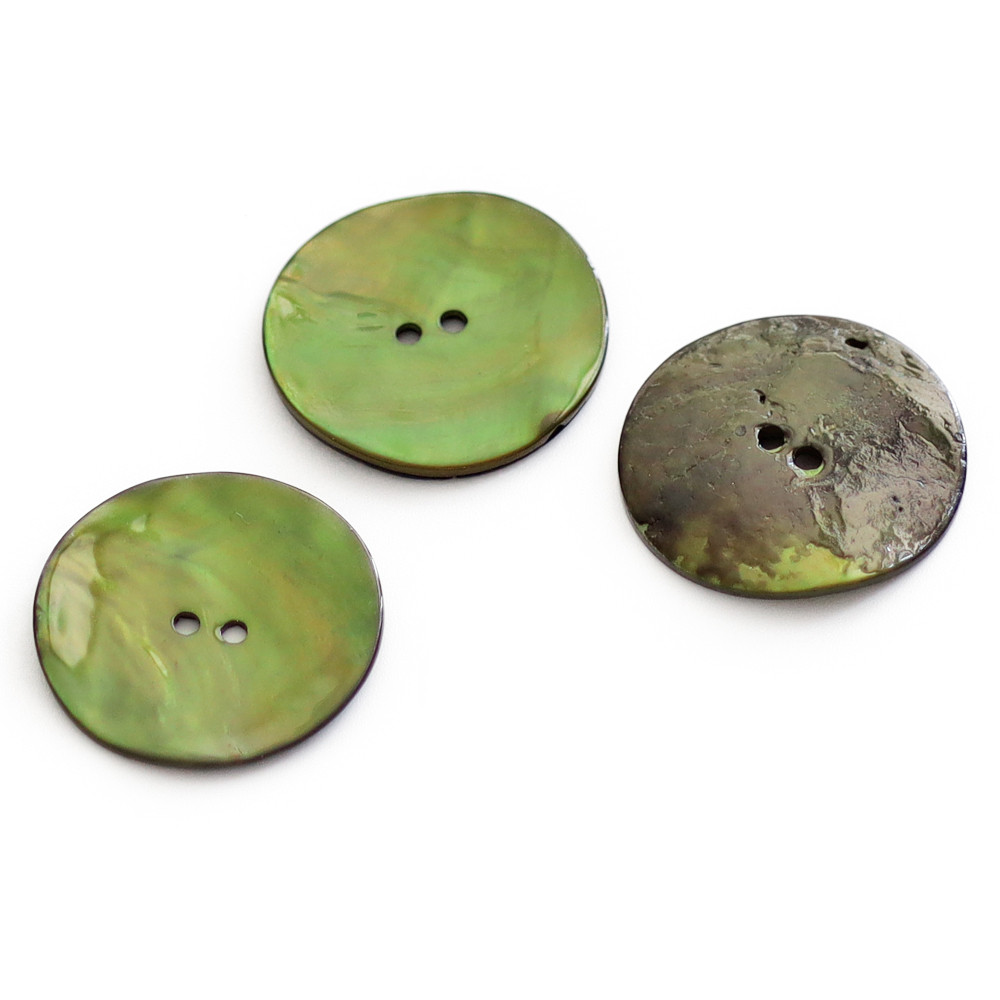 Button Akoya Dark Green 30mm 3pc
