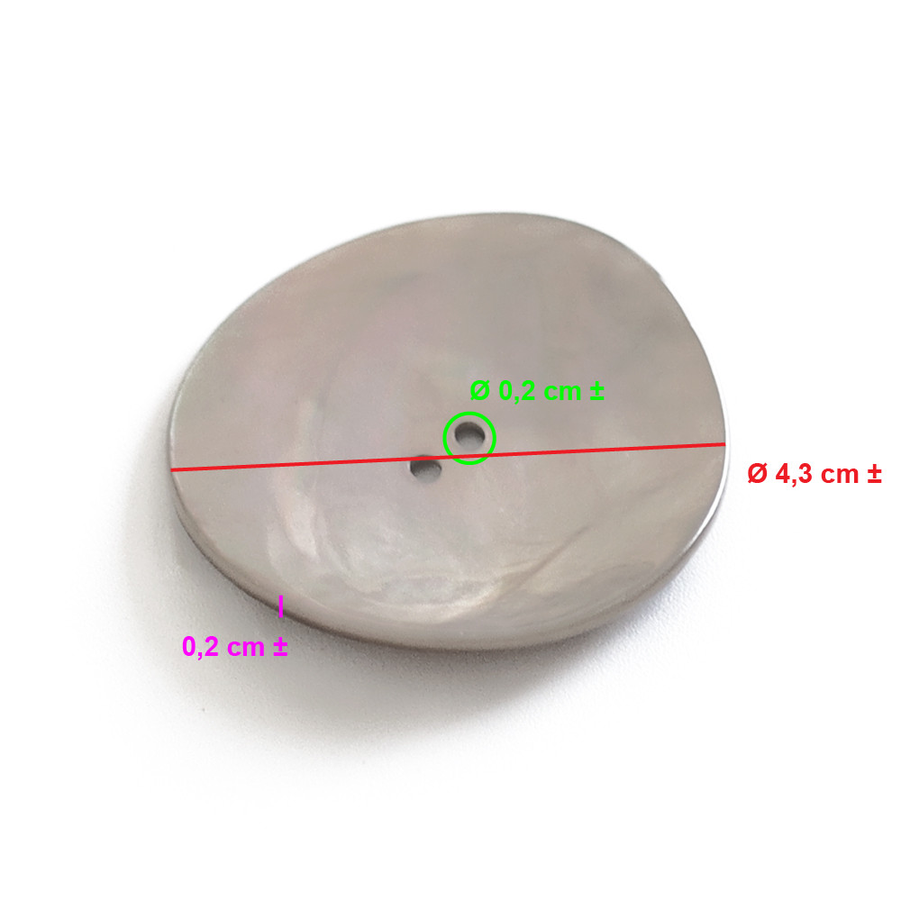 Botón Akoya Beige 43mm 1pz