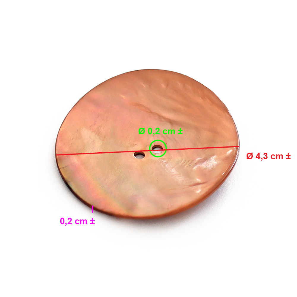 Button Akoya Copper 43mm 1pc