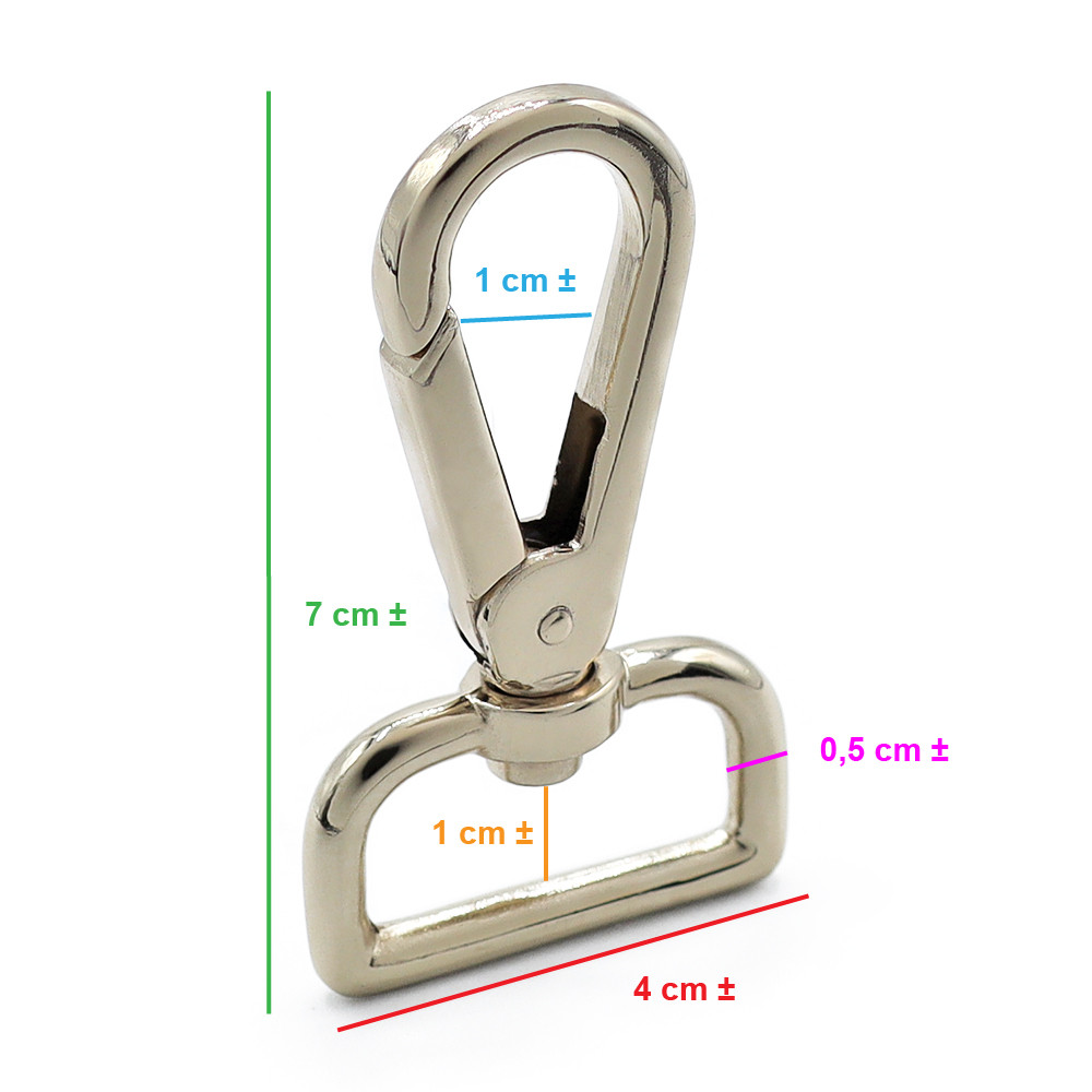 Mousqueton goutte Doré 70x40 mm 1 pc