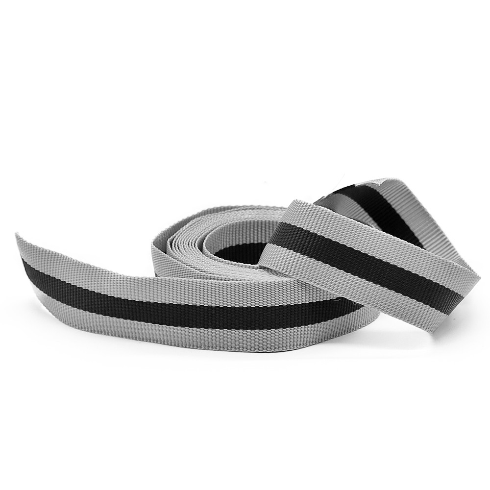 Cinghia per tracolle 3cm Grigio Nero 3mt