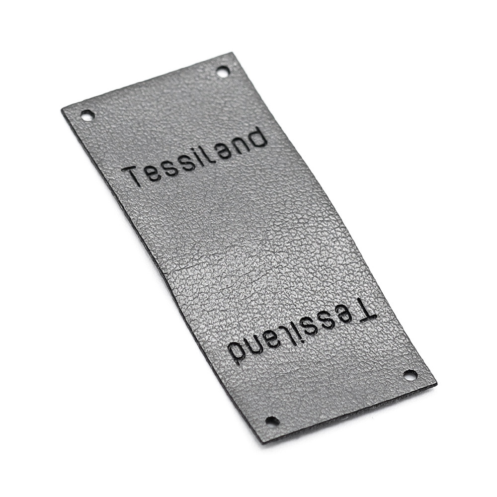 Targhetta Personalizzabile Duble ecopelle titanium