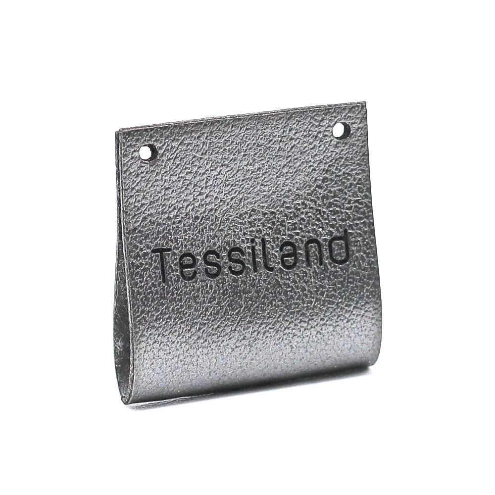 Targhetta Personalizzabile Duble ecopelle titanium
